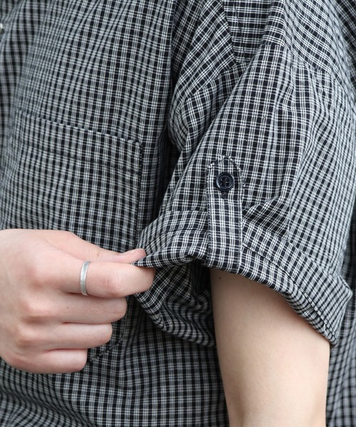 Art re A select(アトリエセレクト)の「【MADE IN KOREA】ファイヤーマンバックルチェックシャツ/FIREMAN BUCKLE CHECK SHIRT(シャツ/ブラウス・メンズ・ベージュ/ブラック・M/L)」の5枚目の写真