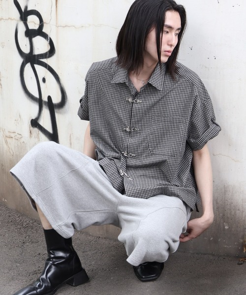Art re A select(アトリエセレクト)の「【MADE IN KOREA】ファイヤーマンバックルチェックシャツ/FIREMAN BUCKLE CHECK SHIRT(シャツ/ブラウス・メンズ・ベージュ/ブラック・M/L)」の4枚目の写真