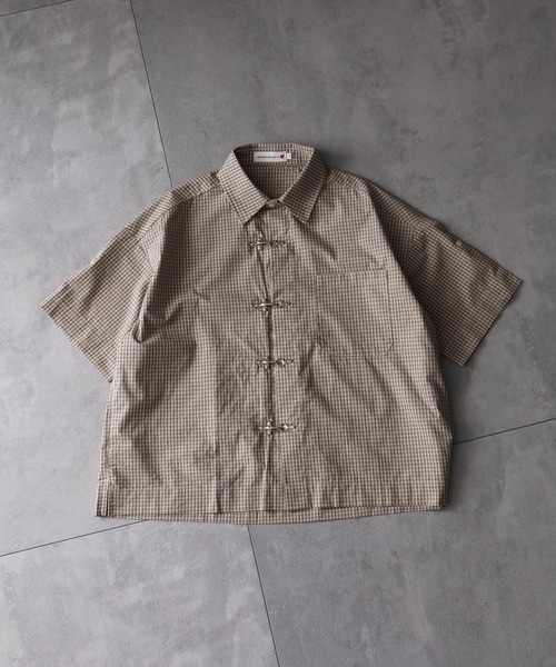 Art re A select(アトリエセレクト)の「【MADE IN KOREA】ファイヤーマンバックルチェックシャツ/FIREMAN BUCKLE CHECK SHIRT(シャツ/ブラウス・メンズ・ベージュ/ブラック・M/L)」の20枚目の写真