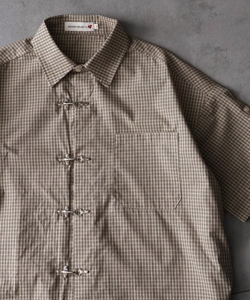 Art re A select(アトリエセレクト)の「【MADE IN KOREA】ファイヤーマンバックルチェックシャツ/FIREMAN BUCKLE CHECK SHIRT(シャツ/ブラウス・メンズ・ベージュ/ブラック・M/L)」の22枚目の写真