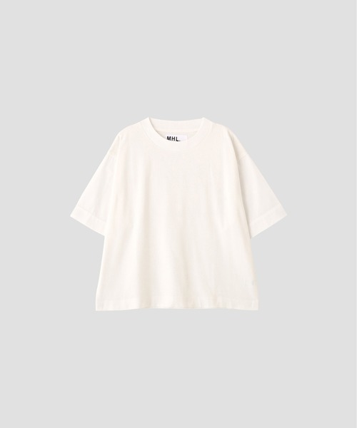 MHL.(エムエイチエル)の「GARMENT DYED COTTON JERSEY(Tシャツ/カットソー・レディース・ホワイト/グレー/ダークグリーン・2)」の14枚目の写真