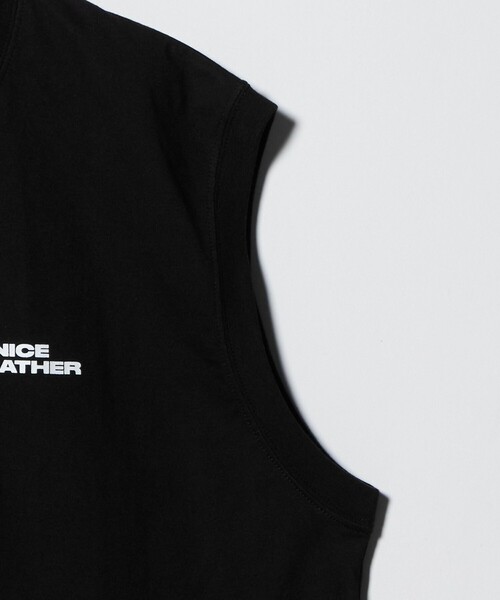 NICE WEATHER(ナイスウェザー)の「<NICE WEATHER>ロゴ スリーブレスTシャツ(シャツ/ブラウス・メンズ・ホワイト/ブラック・L/M)」の8枚目の写真