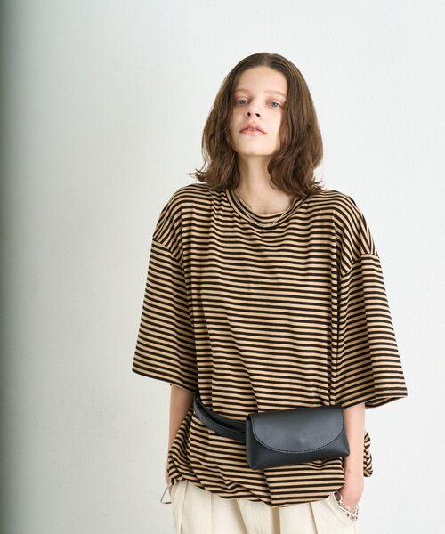 CIAOPANIC TYPY（チャオパニックティピー）の「【WEB限定】【UNISEX】裾バルーンビックシルエットTEE（Tシャツ/カットソー・レディース・ベージュ/ピンク/グリーン/ライトグレー/ホワイト/グレー/ブラック・LARGE/MEDIUM）」の5枚目の写真
