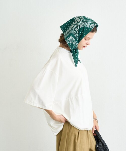 CIAOPANIC TYPY（チャオパニックティピー）の「【WEB限定】【UNISEX】裾バルーンビックシルエットTEE（Tシャツ/カットソー・レディース・ベージュ/ピンク/グリーン/ライトグレー/ホワイト/グレー/ブラック・LARGE/MEDIUM）」の2枚目の写真