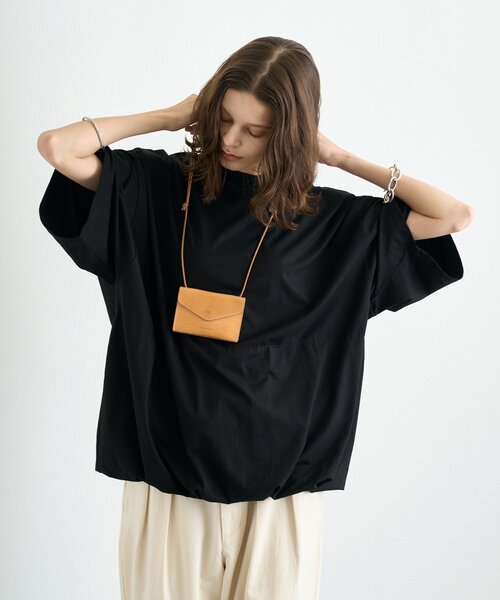 CIAOPANIC TYPY（チャオパニックティピー）の「【WEB限定】【UNISEX】裾バルーンビックシルエットTEE（Tシャツ/カットソー・レディース・ベージュ/ピンク/グリーン/ライトグレー/ホワイト/グレー/ブラック・LARGE/MEDIUM）」の3枚目の写真