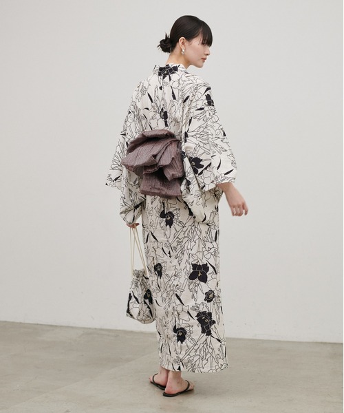 LARUTA（ラルータ）の「【LARUTA】ラメしわ兵児帯（和装小物・レディース・マスタード/ブラック/レッド/ネイビー/ブラウン・FREE）」の7枚目の写真