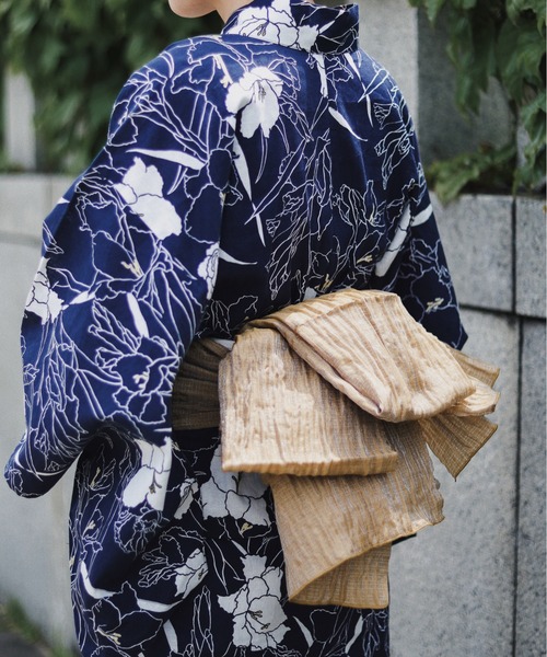 LARUTA（ラルータ）の「【LARUTA】ラメしわ兵児帯（和装小物・レディース・マスタード/ブラック/レッド/ネイビー/ブラウン・FREE）」の15枚目の写真