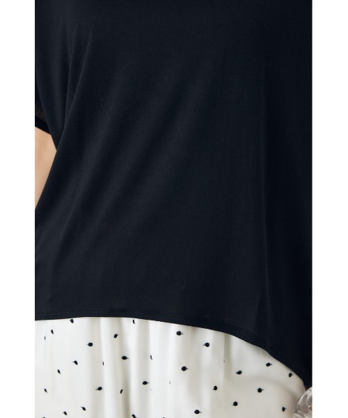 AZUL by moussy（アズールバイマウジー）の「ドレープクロップドTシャツ（Tシャツ/カットソー・レディース・オフホワイト/ベージュ/ブラック/ミント・SMALL/MEDIUM）」の18枚目の写真