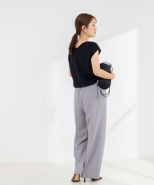 NOLLEY’S(ノーリーズ)の「《手洗い可能》【BECシリーズ】18GサラサラニットT(ニット/セーター・レディース・レッド/ホワイト系その他2/ブラック・38)」の7枚目の写真