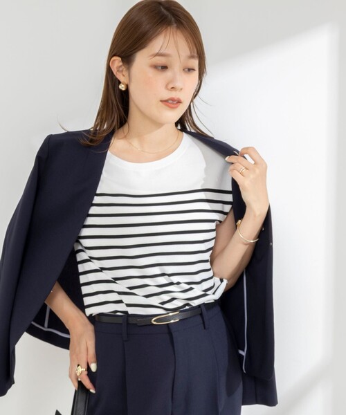 NOLLEY’S(ノーリーズ)の「《手洗い可能》【BECシリーズ】18GサラサラニットT(ニット/セーター・レディース・レッド/ホワイト系その他2/ブラック・38)」の20枚目の写真