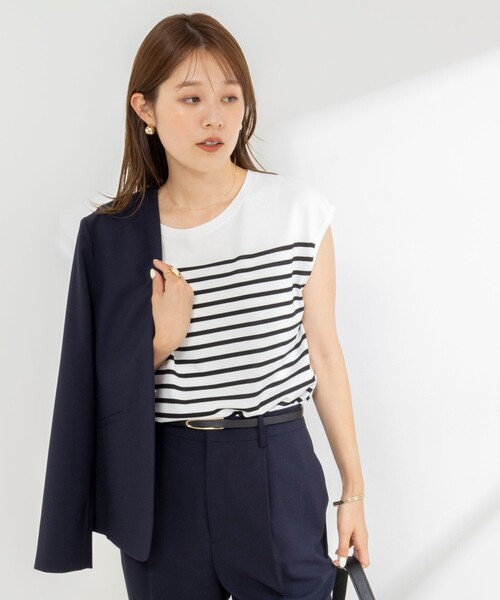 NOLLEY’S(ノーリーズ)の「《手洗い可能》【BECシリーズ】18GサラサラニットT(ニット/セーター・レディース・レッド/ホワイト系その他2/ブラック・38)」の21枚目の写真