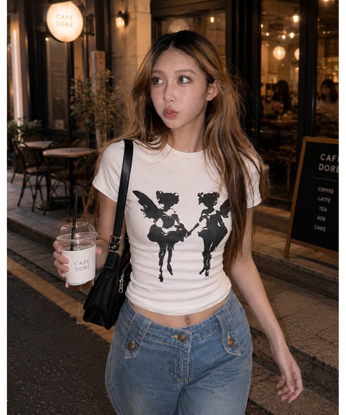 inst.ALL(インストール)の「エンジェルグラフィックTシャツ(Tシャツ/カットソー・レディース・ホワイト・M)」の13枚目の写真