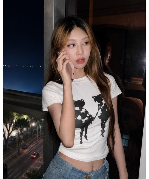 inst.ALL(インストール)の「エンジェルグラフィックTシャツ(Tシャツ/カットソー・レディース・ホワイト・M)」の8枚目の写真