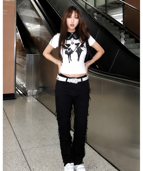 inst.ALL(インストール)の「エンジェルグラフィックTシャツ(Tシャツ/カットソー・レディース・ホワイト・M)」の4枚目の写真
