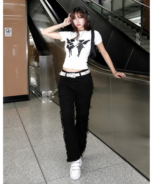 inst.ALL(インストール)の「エンジェルグラフィックTシャツ(Tシャツ/カットソー・レディース・ホワイト・M)」の3枚目の写真