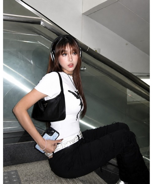 inst.ALL(インストール)の「エンジェルグラフィックTシャツ(Tシャツ/カットソー・レディース・ホワイト・M)」の2枚目の写真