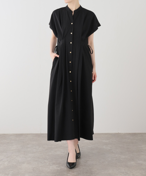 La TOTALITE（ラトータリテ）の「【洗える】フレンチタックシャツワンピース（ワンピース・レディース・ベージュ/ブラック・38/36）」の14枚目の写真