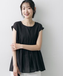 インドコットン ピンタックブラウス