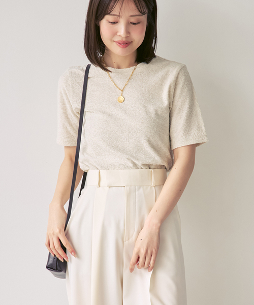 PROTAGONISTA(プロタゴニスタ)の「PROTAGONISTA/プロタゴニスタ クルーネックTシャツ(Tシャツ/カットソー・レディース・ブラック/ライトグレー・FREE)」の18枚目の写真