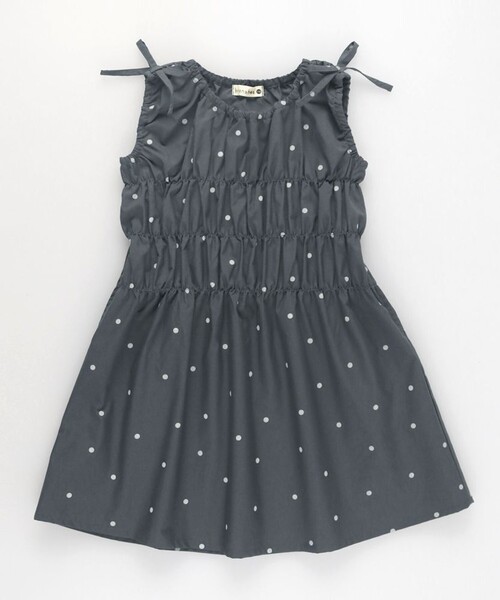 BRANSHES（ブランシェス）の「【接触冷感】シャーリングワンピース（ワンピース・キッズ・チャコールグレー/ベージュ・150/130/120/110/90/80/140/100）」の14枚目の写真