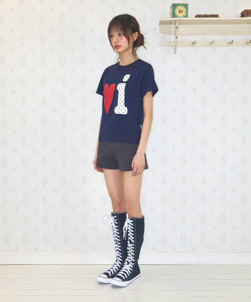 Video Jockey（ビデオジョッキー）の「ビビTシャツ [ネイビー]（Tシャツ/カットソー・レディース・ネイビー・X-SMALL/MEDIUM/SMALL）」の3枚目の写真