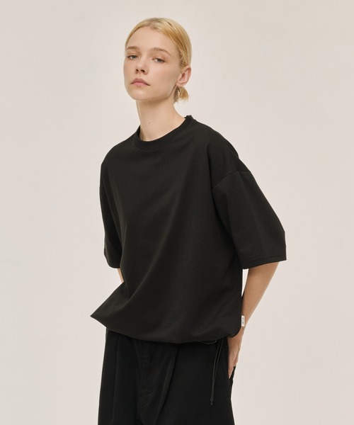 WETTEMPT（ウィテンプト）の「FUNCTIONAL ONE SIDE DRAWCORD TEE / ファンクショナルワンサイドドローコードT（Tシャツ/カットソー・メンズ・ブラック/チャコールグレー・LARGE/MEDIUM/SMALL）」の8枚目の写真
