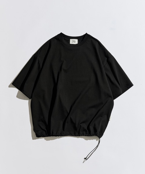 WETTEMPT（ウィテンプト）の「FUNCTIONAL ONE SIDE DRAWCORD TEE / ファンクショナルワンサイドドローコードT（Tシャツ/カットソー・メンズ・ブラック/チャコールグレー・LARGE/MEDIUM/SMALL）」の5枚目の写真