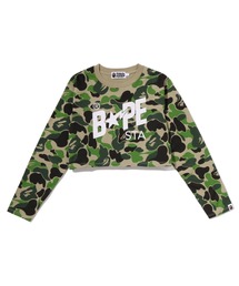 ABC CAMO BAPE STA LOGO CROPPED LS TEE
