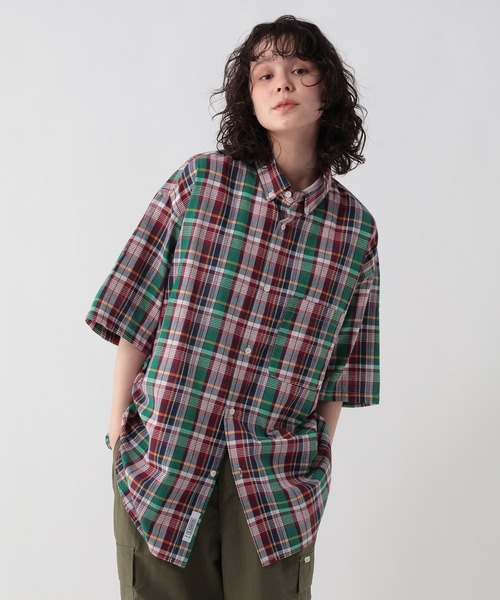 GEORGE'S(ジョージズ)の「バリエーションチェック半袖シャツ(Tシャツ/カットソー・メンズ・ネイビー/ブラック/パープル・MEDIUM/LARGE)」の3枚目の写真