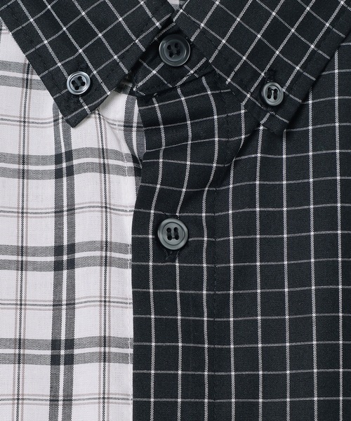 GEORGE'S(ジョージズ)の「バリエーションチェック半袖シャツ(Tシャツ/カットソー・メンズ・ネイビー/ブラック/パープル・MEDIUM/LARGE)」の14枚目の写真