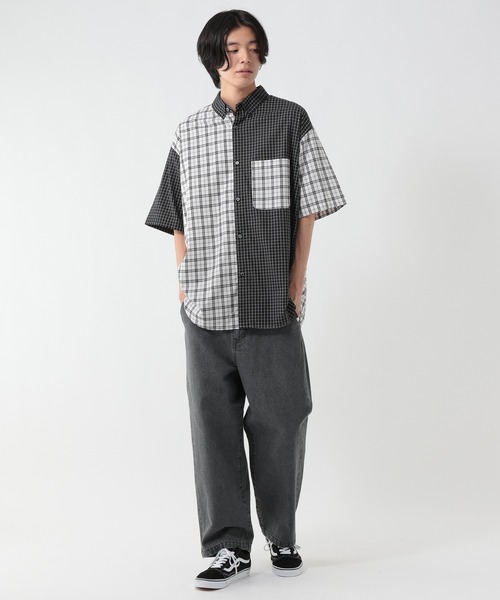 GEORGE'S(ジョージズ)の「バリエーションチェック半袖シャツ(Tシャツ/カットソー・メンズ・ネイビー/ブラック/パープル・MEDIUM/LARGE)」の20枚目の写真