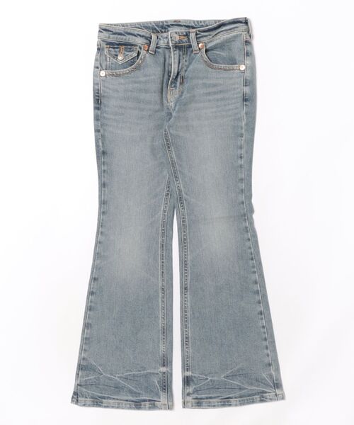 EDWIN(エドウィン)の「EDWIN(エドウィン)00s CRAFT STICH FLARE/デニムフレアパンツ(デニムパンツ・レディース・ライトインディゴブルー/ブラック系その他/ダークインディゴブルー・M/S/XS/L)」の5枚目の写真
