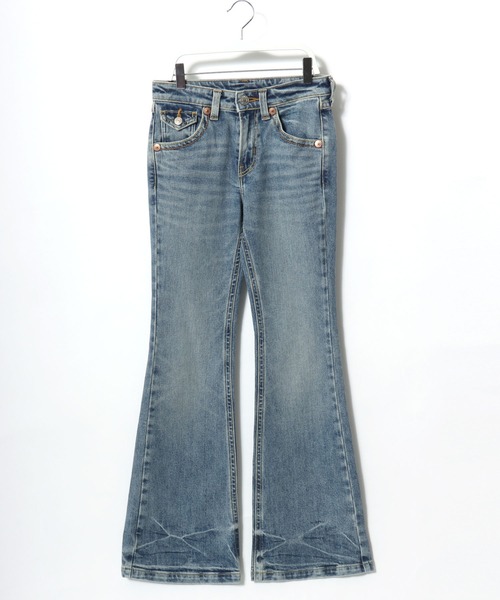 EDWIN(エドウィン)の「EDWIN(エドウィン)00s CRAFT STICH FLARE/デニムフレアパンツ(デニムパンツ・レディース・ライトインディゴブルー/ブラック系その他/ダークインディゴブルー・M/S/XS/L)」の14枚目の写真