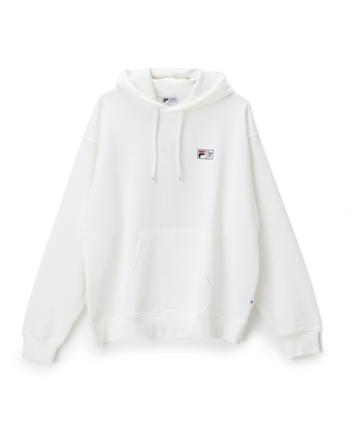 FILA(フィラ)の「SAITOH YUSUKE×FILA HOODIE / サイトウユウスケ×フィラ スウェットフーディ(パーカー・レディース・ライトブルー/ホワイト・S/M/L/XL)」の7枚目の写真