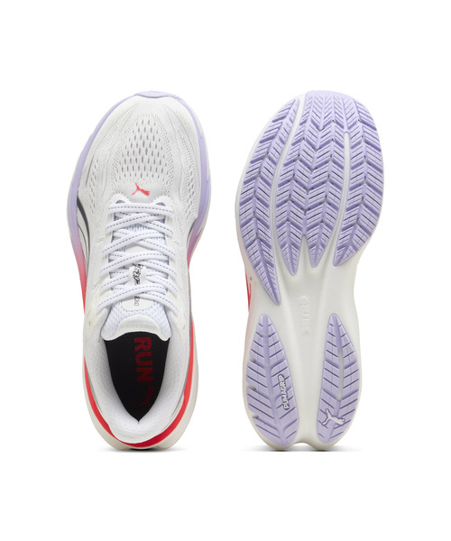 PUMA(プーマ)の「PUMA プーマ ウィメンズ ヴェロシティ ニトロ 5 ランニングシューズ(スニーカー・レディース・ホワイト×レッド/セージグリーン/ブラック×ホワイト/レッド系その他3/ラベンダー・23.0cm/23.5cm/24.0cm/22.5cm/22.0cm/24.5cm/25.0cm/25.5cm)」の8枚目の写真