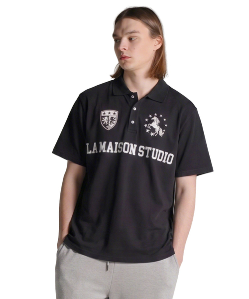 FABULOUS ARCHIVE(ファビュラスアーカイブ)の「スターホース ポロ クロップ 半袖Tシャツ ブラック(FCG2TS818M)(Tシャツ/カットソー・レディース・ブラック・LARGE/MEDIUM)」の4枚目の写真