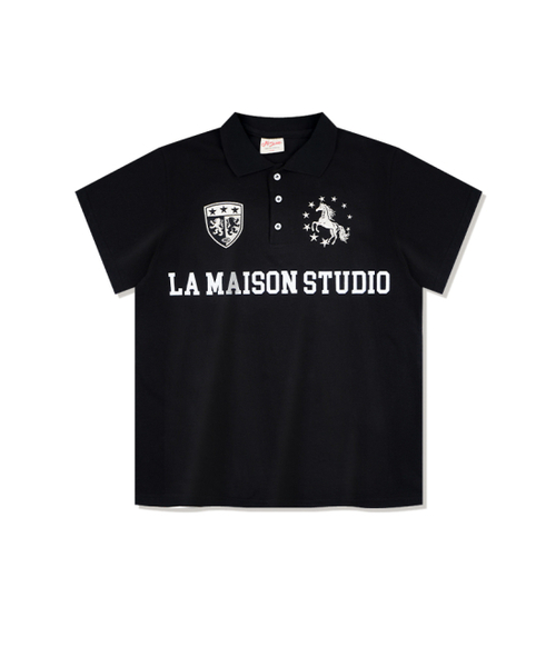 FABULOUS ARCHIVE(ファビュラスアーカイブ)の「スターホース ポロ クロップ 半袖Tシャツ ブラック(FCG2TS818M)(Tシャツ/カットソー・レディース・ブラック・LARGE/MEDIUM)」の5枚目の写真