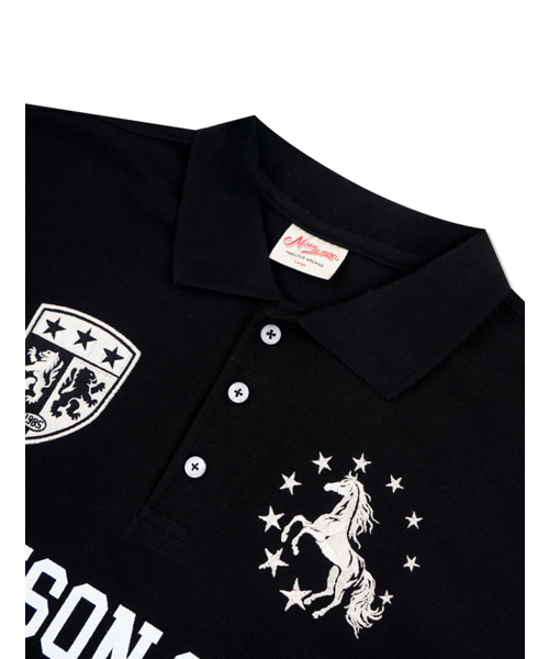 FABULOUS ARCHIVE(ファビュラスアーカイブ)の「スターホース ポロ クロップ 半袖Tシャツ ブラック(FCG2TS818M)(Tシャツ/カットソー・レディース・ブラック・LARGE/MEDIUM)」の7枚目の写真