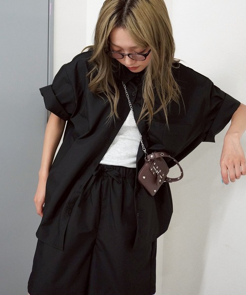 gossara(ゴサラ)の「【セットアップ対応!】BIGシャツ(シャツ/ブラウス・レディース・ブラウン/カーキ/ブラック・FREE)」の8枚目の写真