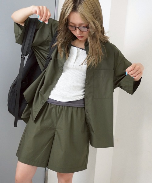 gossara(ゴサラ)の「【セットアップ対応!】BIGシャツ(シャツ/ブラウス・レディース・ブラウン/カーキ/ブラック・FREE)」の13枚目の写真