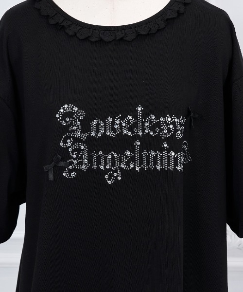 mine by LAFARY(マインバイラファリー)の「エンジェルストーンTシャツ(Tシャツ/カットソー・レディース・ホワイト/ブラック・FREE)」の11枚目の写真