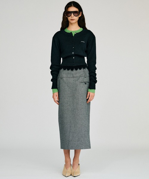 PRANK PROJECT(プランクプロジェクト)の「【2026Autumn Pre-Order】ワイドベルトミディスカート / Wide Belt Midi Skirt(スカート・レディース・カーキ/ブラック/マルチ・38/36)」の7枚目の写真