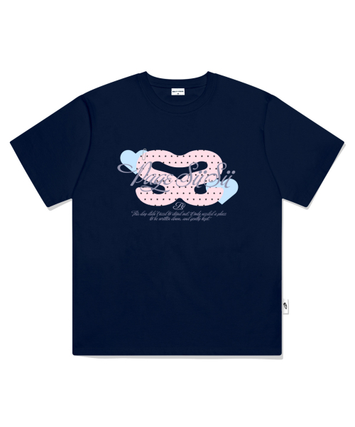PAGESIISII(ページシシ)の「シシコラージュプリンティング半袖Tシャツネイビー(Tシャツ/カットソー・レディース・その他・SMALL/MEDIUM/LARGE)」の1枚目の写真