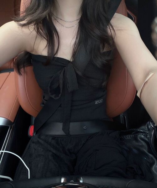 ASON（アズオン）の「COVE RIBBON TOP / BLACK（その他トップス・レディース・その他・FREE）」の11枚目の写真