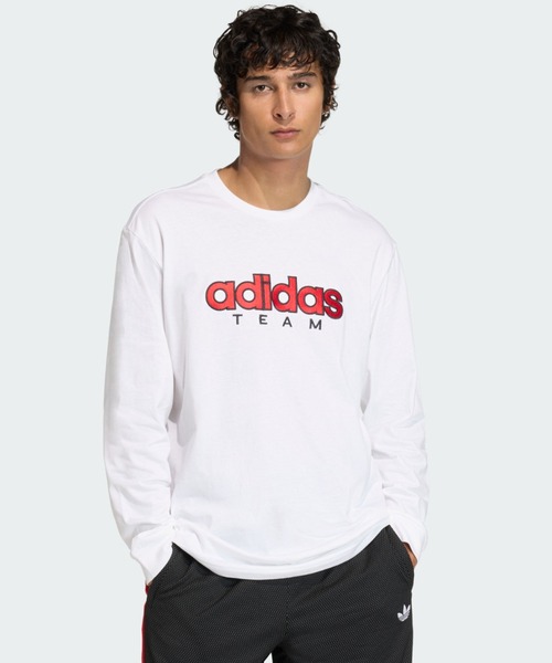 adidas(アディダス)の「GFX T / ロンT / アディダスオリジナルス adidas Originals(Tシャツ/カットソー・メンズ・ホワイト・XX-LARGE/SMALL/LARGE/MEDIUM/3XL/X-LARGE/X-SMALL)」の1枚目の写真