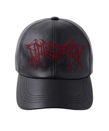 JOHN LAWRENCE SULLIVAN | EMBROIDERED LEATHER CAP(キャップ)
