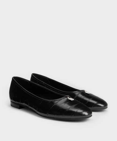 CHARLES & KEITH（チャールズ & キース）の「Griselda グリゼルダ バレエ フラット（バレエシューズ・レディース・ブラック系その他4/ホワイト系その他3・25cm/24.5cm/23.5cm/23cm/22.5cm）」の9枚目の写真