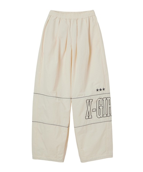 X-girl(エックスガール)の「LOGO AND STAR WIDE LEG TRACK PANTS(その他パンツ・レディース・ブラック/オフホワイト・M/S)」の11枚目の写真