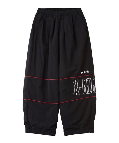 X-girl(エックスガール)の「LOGO AND STAR WIDE LEG TRACK PANTS(その他パンツ・レディース・ブラック/オフホワイト・M/S)」の13枚目の写真