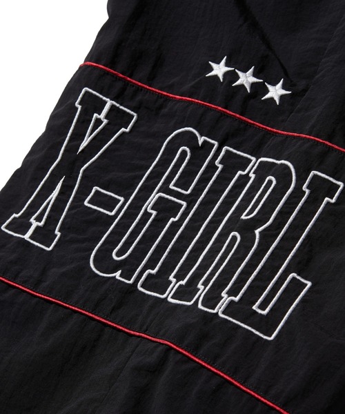 X-girl(エックスガール)の「LOGO AND STAR WIDE LEG TRACK PANTS(その他パンツ・レディース・ブラック/オフホワイト・M/S)」の18枚目の写真
